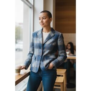 Pendleton. Women's Wool Jacket, Plaid Blazer, Size Small Petite